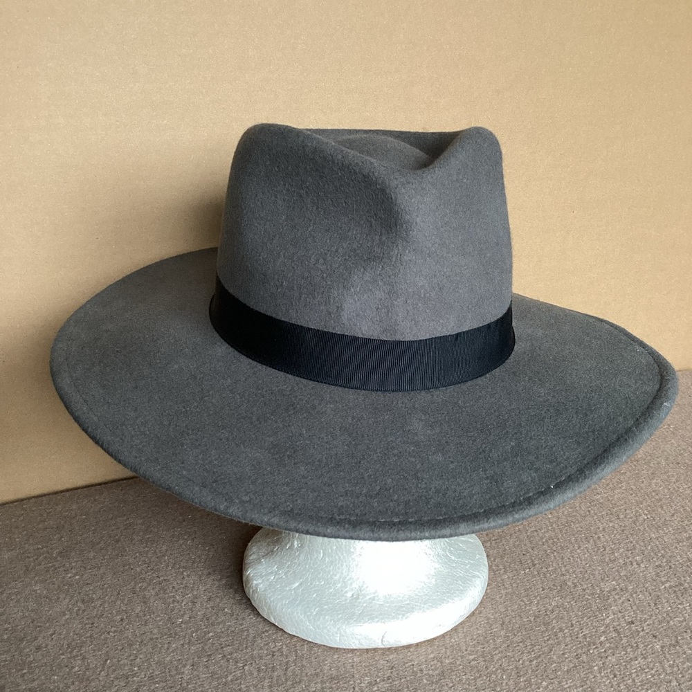 Biltmore for Madewell womens Hat Wide Brim felt Fedora Hat Size Medium 100% wool